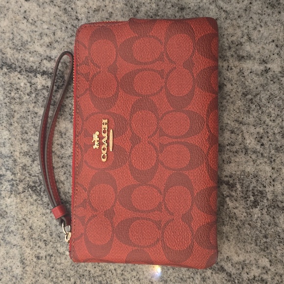 Coach Handbags - Coach Red Monogram Wristlet
